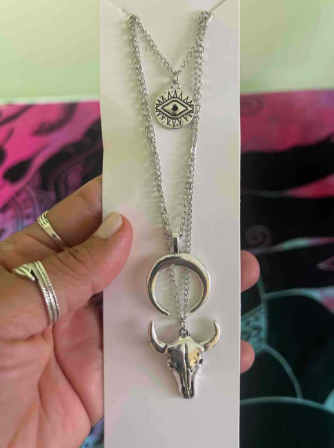 Layer-Kette "Trio" — dreilagig in Silber, Western-Boho