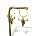 Longhorn-Ohrhänger "Bull" — Gold, 14k vergoldet & wasserfest