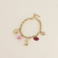 Charm-Armband mit Western-Anhängern Kussmund