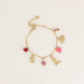 Charm-Armband mit Western-Anhängern Rose